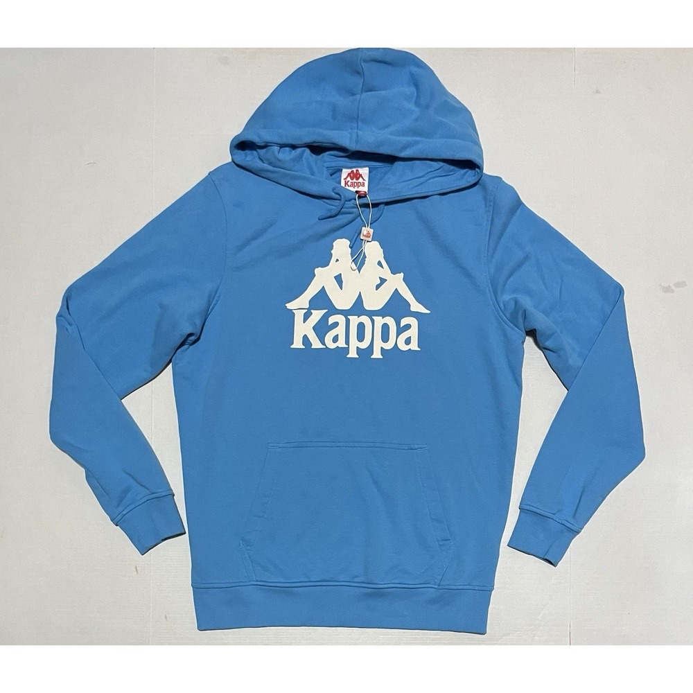 Kappa Hoodie Mens Size Medium Jacket Sweatshirt Blue Spell Out Logo‎ Malmo